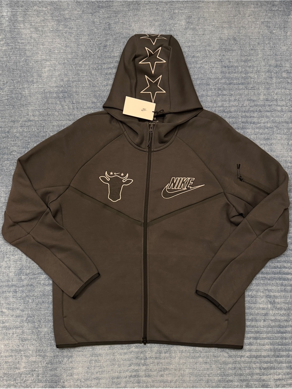 Nike Tech x Wagyu Men's Size XL Fleece Full-Zip Hoodie Anthracite IV4834-060 NWT